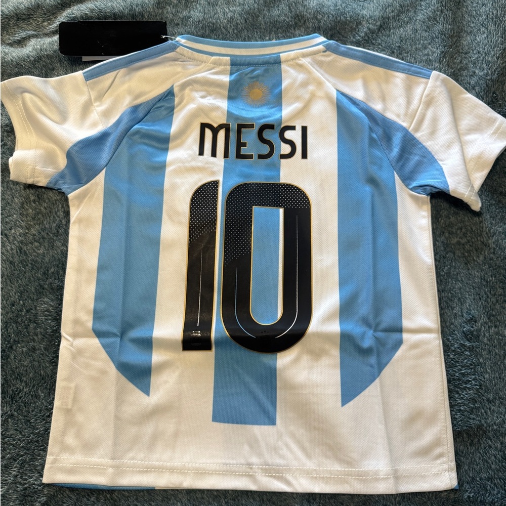 Argentina Blue & White Soccer Jersey - Messi 10